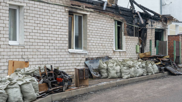 Professional Fire Damage Removal technician working in Somerset, NJ